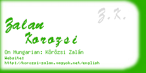 zalan korozsi business card