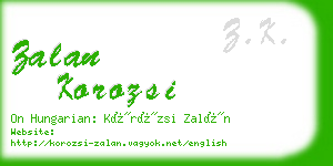 zalan korozsi business card